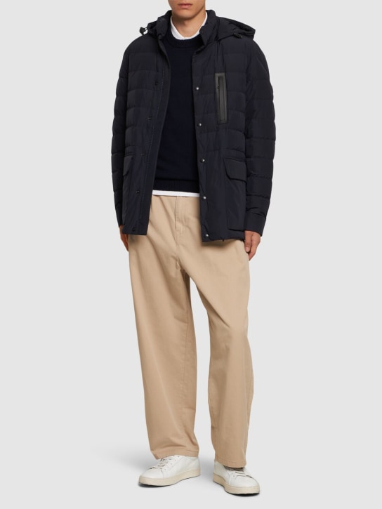 Moncler: Arpettaz tech down jacket - men_1 | Luisa Via Roma