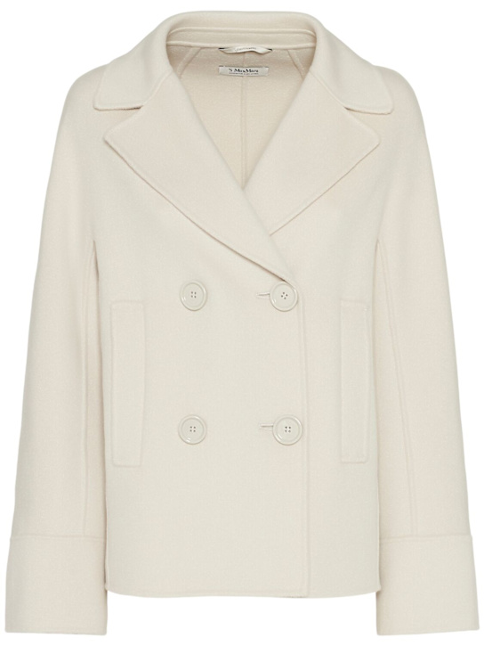 'S Max Mara: Cardy wool double breasted short coat - Beige - women_0 | Luisa Via Roma