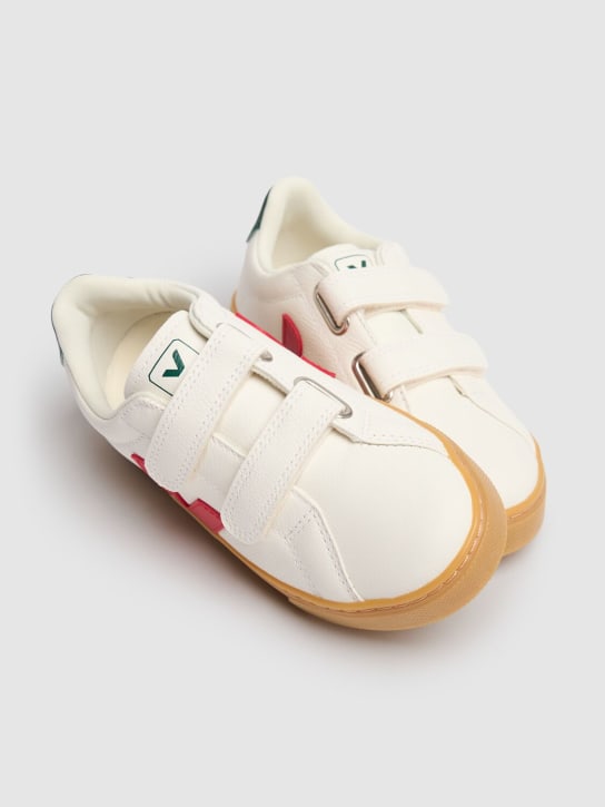 Veja: Esplar chrome-free leather sneakers - White/Multi - kids-boys_1 | Luisa Via Roma