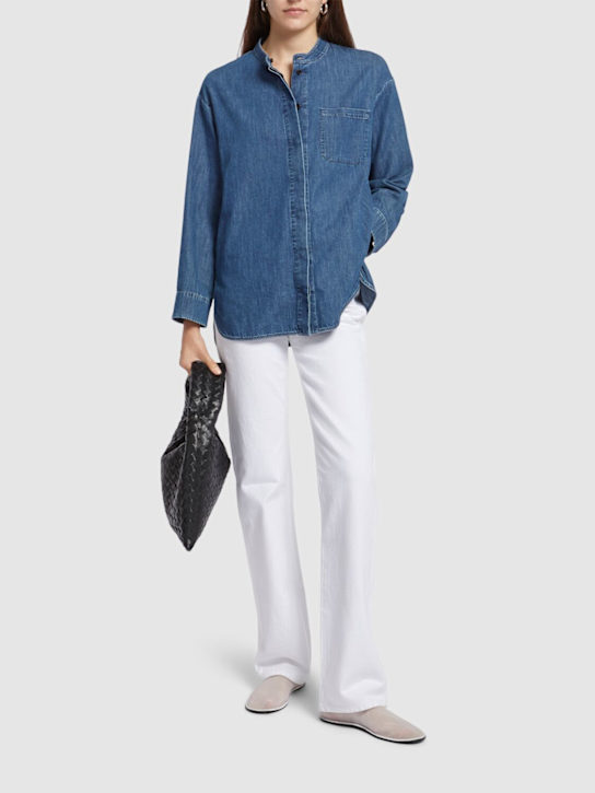 Unito denim Korean collar shirt - Thumbnail 2
