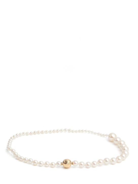 Sophie Bille Brahe: Peggy à Pied 14kt & pearl anklet - Pearl - women_0 | Luisa Via Roma