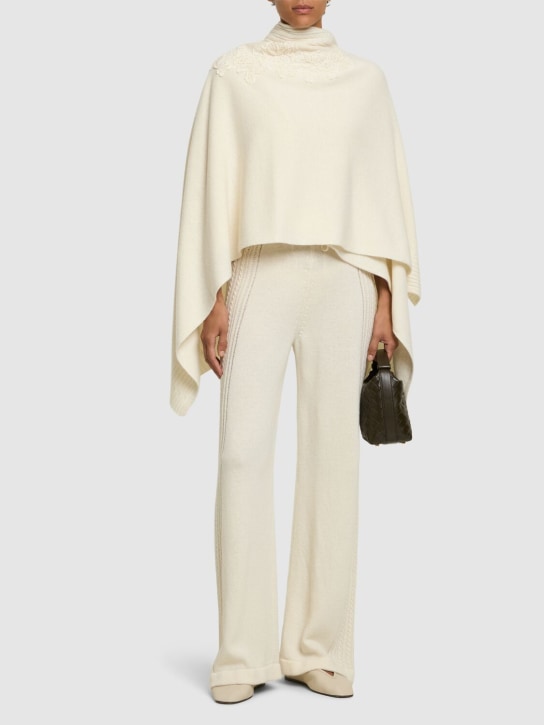 Ermanno Scervino: Embroidered knit sweatpants - White - women_1 | Luisa Via Roma