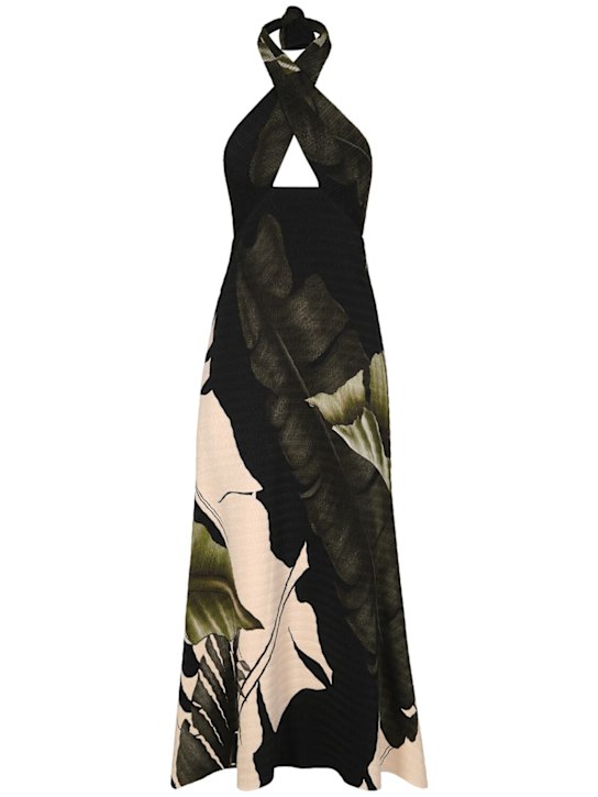 Johanna Ortiz: Elegant Expedition crinkled midi dress - women_0 | Luisa Via Roma