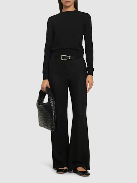 Moschino: Wool knit crewneck sweater - women_1 | Luisa Via Roma