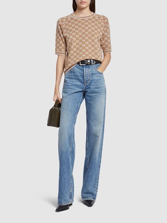 'S Max Mara: Portici knit logo short sleeved top - women_1 | Luisa Via Roma