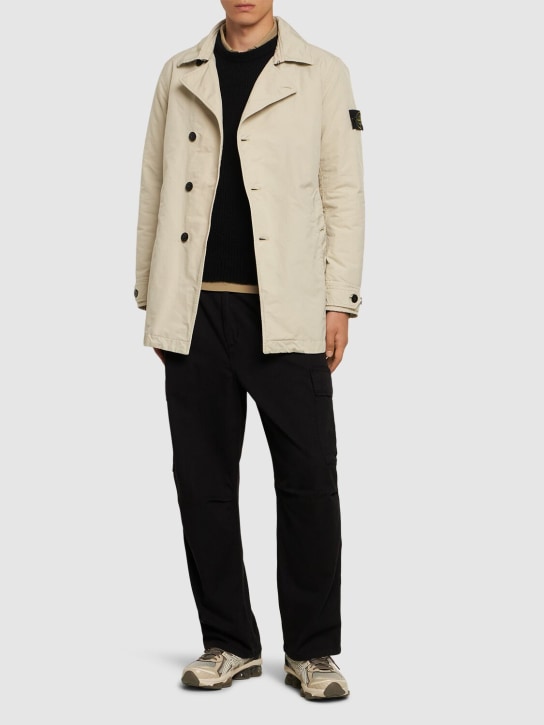 Stone Island: David-TC insulated coat - Gips - men_1 | Luisa Via Roma