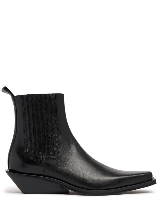 Ann Demeulemeester: Harper medium heel pointy Chelsea boots - Black - men_0 | Luisa Via Roma