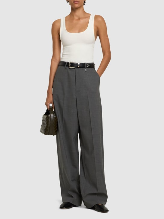 Wardrobe.nyc: Crop stretch cotton jersey tank top - women_1 | Luisa Via Roma