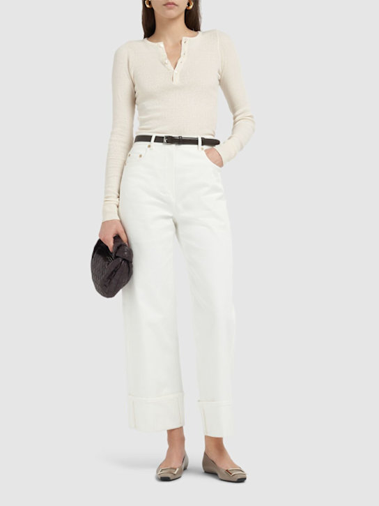 Cervia denim mid-waist cropped jeans - Thumbnail 2
