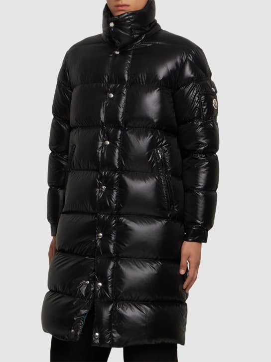 Moncler: Hanoverian long nylon down jacket - men_3 | Luisa Via Roma