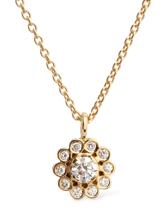 Sophie Bille Brahe: 18kt Gold- und Diamantkette „Soleil Simple“ - Gold/Kristall - women_0 | Luisa Via Roma