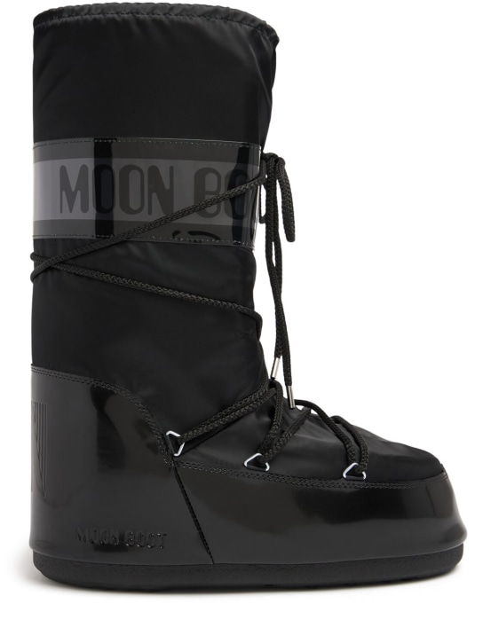 Moon Boot: Glance waterproof nylon Moon Boots - Black - men_0 | Luisa Via Roma