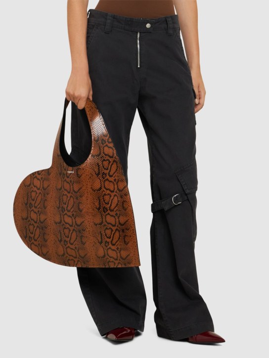 Coperni: Heart embossed leather tote bag - women_1 | Luisa Via Roma