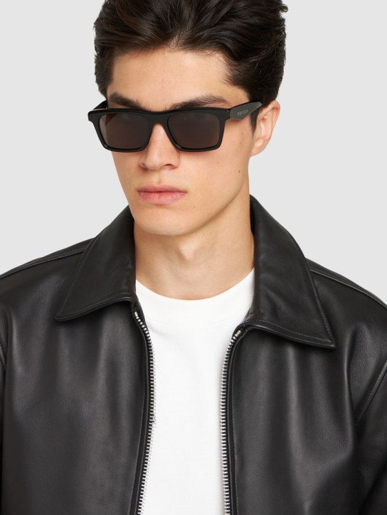 Alexander McQueen: AM0472S acetate sunglasses - Black - men_1 | Luisa Via Roma