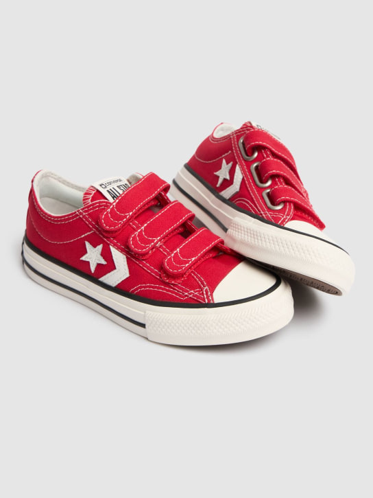 Converse: Cotton canvas strap sneakers - kids-boys_1 | Luisa Via Roma