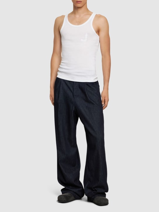 Jacquemus: Le Debardeur Pesco cotton tank top - men_1 | Luisa Via Roma