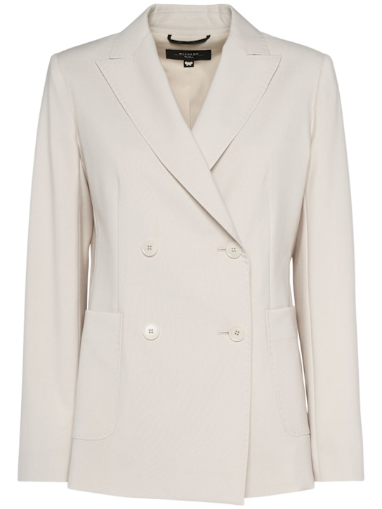Weekend Max Mara: Nervoso wool blazer - Beige - women_0 | Luisa Via Roma