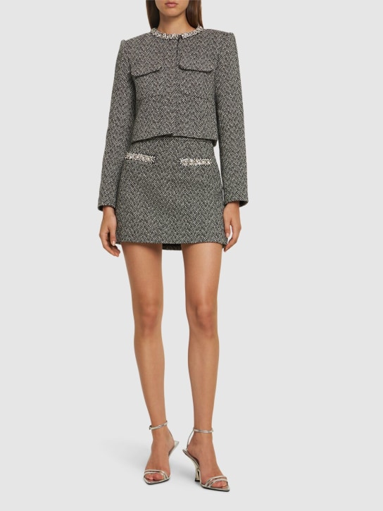 Self-portrait: Herringbone mini skirt - women_1 | Luisa Via Roma