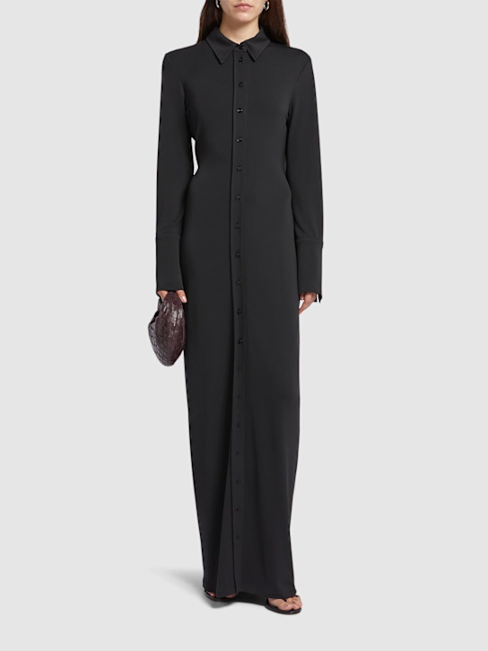 Sportmax: Nias stretch viscose long dress - women_1 | Luisa Via Roma