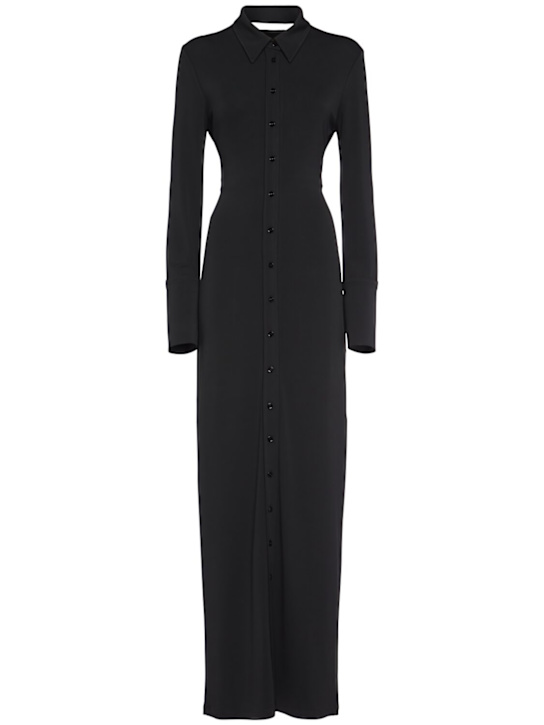 Sportmax: Nias stretch viscose long dress - women_0 | Luisa Via Roma