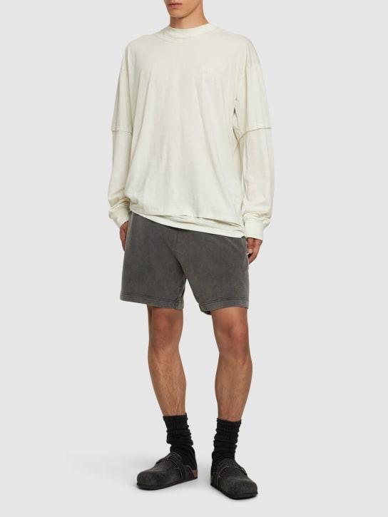 Acne Studios: Vintage-Sweatshorts aus Baumwolle „Rego“ - Schwarz - men_1 | Luisa Via Roma