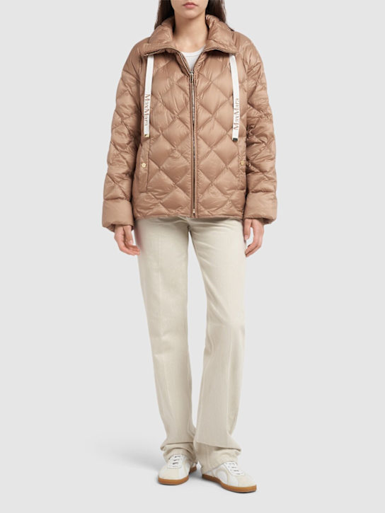 Max Mara: Pisoft quilted waterproof down jacket - women_1 | Luisa Via Roma