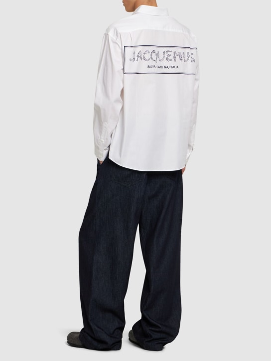 Jacquemus: La Chemise Simon cotton shirt - men_1 | Luisa Via Roma