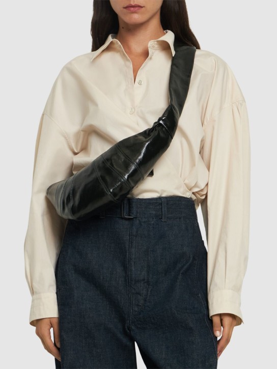 Lemaire: Small Croissant coated cotton bag - women_1 | Luisa Via Roma