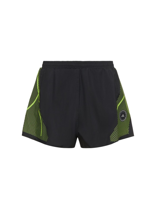 adidas By Stella McCartney: True Pace high waist shorts - Black - women_0 | Luisa Via Roma