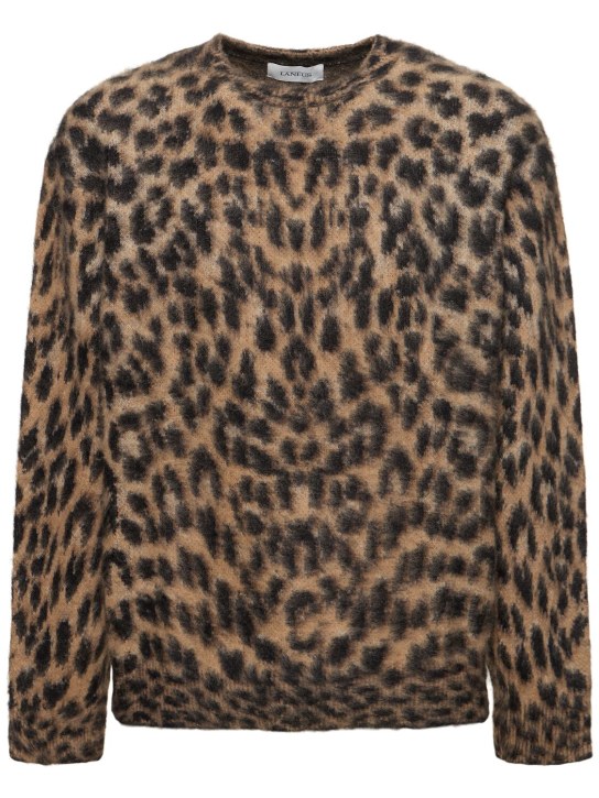 Laneus: Leopard print sweater - Leopard - men_0 | Luisa Via Roma