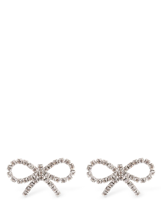 Self-portrait: Mini bow crystal stud earrings - women_0 | Luisa Via Roma
