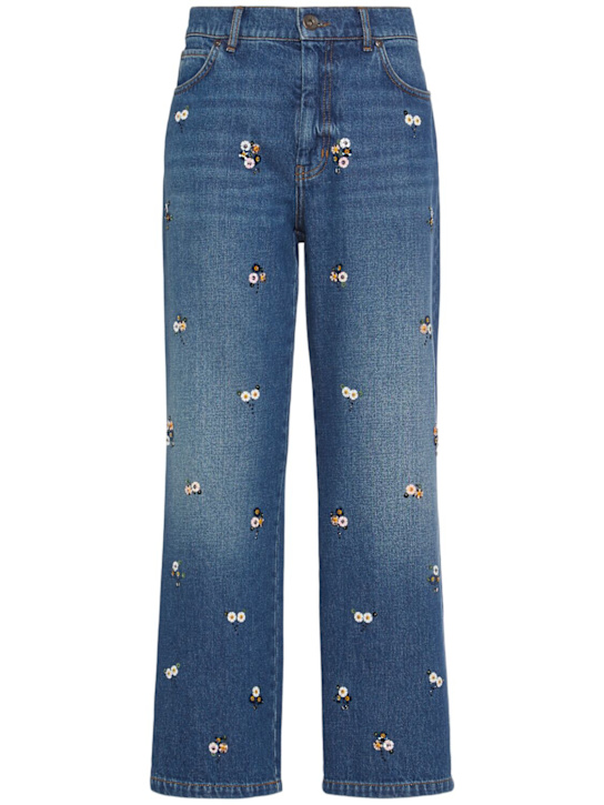 Manetta embroidered straight jeans - Thumbnail 1