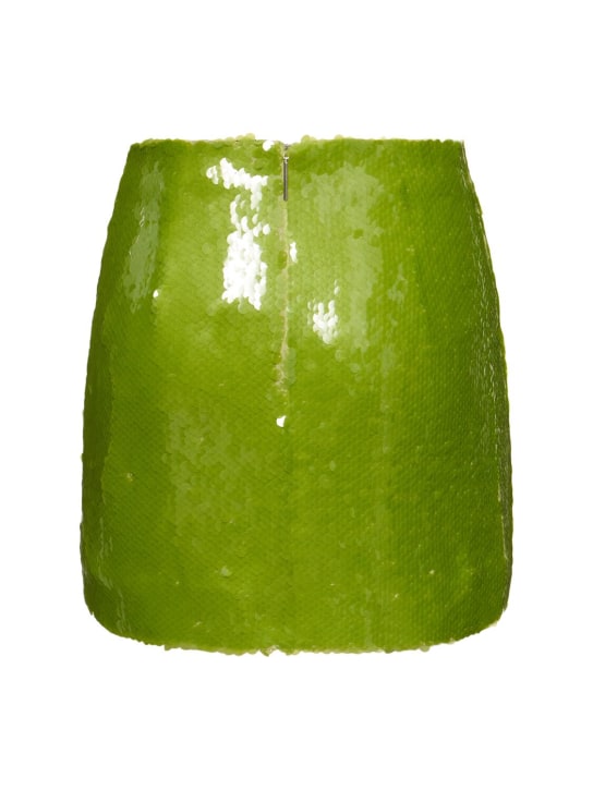 16arlington: Minigonna Este con paillettes - Verde Acido - women_4 | Luisa Via Roma