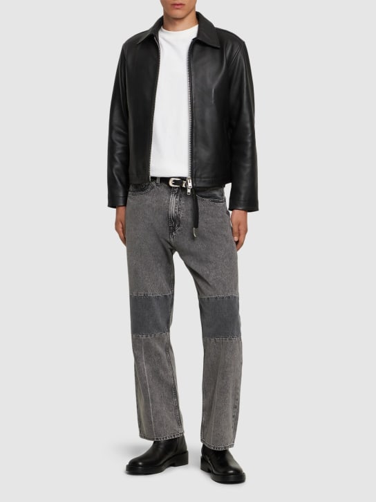 Our Legacy: 25.5cm Extended Third Cut cotton jeans - Washed Black - men_1 | Luisa Via Roma