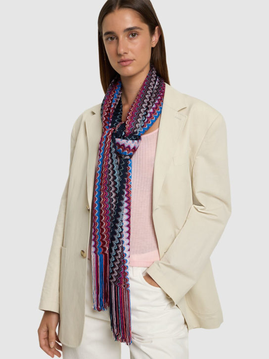 Missoni: Fringed viscose scarf - women_1 | Luisa Via Roma