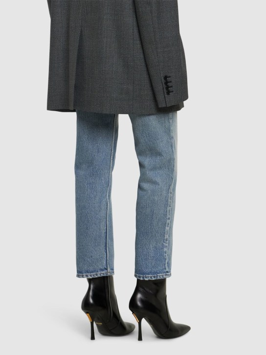 100mm Leather zip-up ankle boots - Thumbnail 2