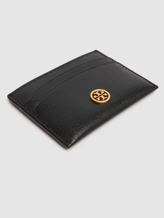 Tory Burch: KARTENHÜLLE AUS LEDER "ROBINSON" - Schwarz - women_1 | Luisa Via Roma