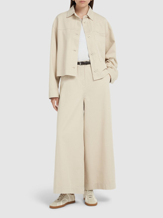 Disco cotton drill wide pants - Thumbnail 2