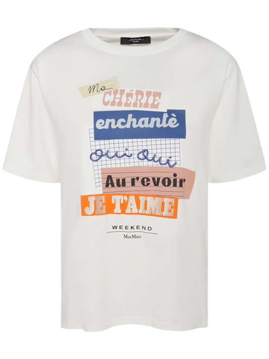 Weekend Max Mara: Cabina printed logo t-shirt - women_0 | Luisa Via Roma