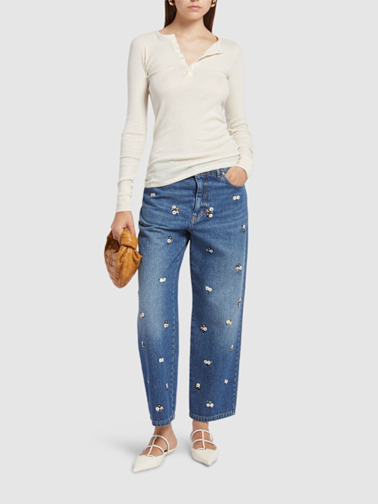 Manetta embroidered straight jeans - Thumbnail 2