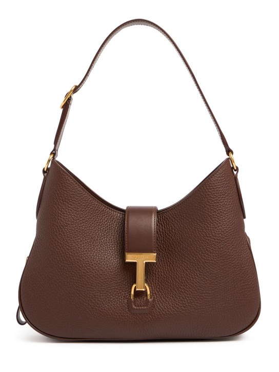 Tom Ford: Medium Monarch grain leather bag - women_0 | Luisa Via Roma