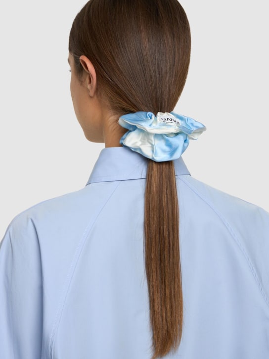 GANNI: Printed viscose scrunchie - women_1 | Luisa Via Roma