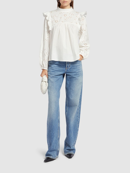 Weekend Max Mara: Taddeo broderie anglaise poplin shirt - women_1 | Luisa Via Roma