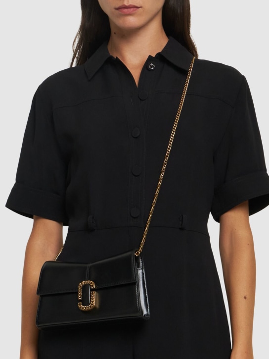 Marc Jacobs: Portefeuille en cuir The Chain - Noir - women_1 | Luisa Via Roma