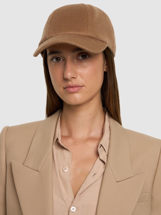 Max Mara: Obliqua cashmere baseball cap - women_1 | Luisa Via Roma
