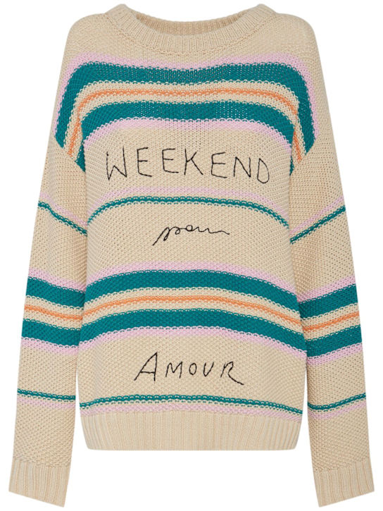 Angus embroidered cotton sweater - Thumbnail 1
