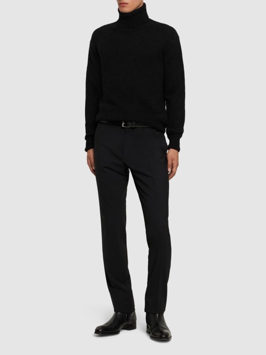 Tom Ford: Rollkragensweater aus Alpakamischung - Schwarz - men_1 | Luisa Via Roma