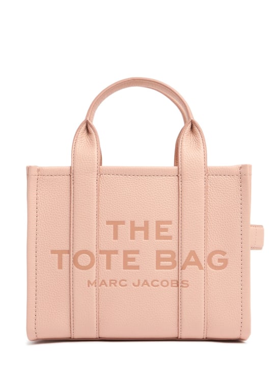 Marc Jacobs: Sac en cuir The Mini Tote - Rose - women_0 | Luisa Via Roma