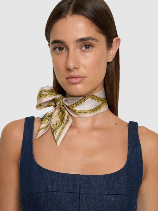 Versace: La Coupe printed silk twill scarf - women_1 | Luisa Via Roma