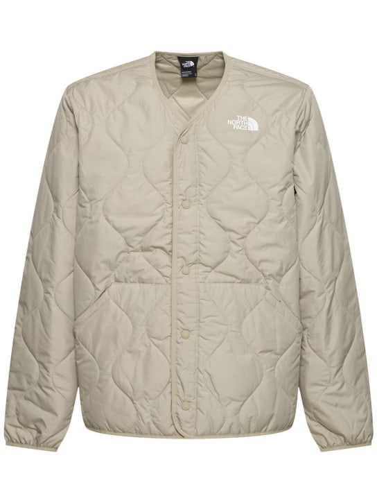 The North Face: Ampato collarless quilted jacket - Clay Grey - men_0 | Luisa Via Roma